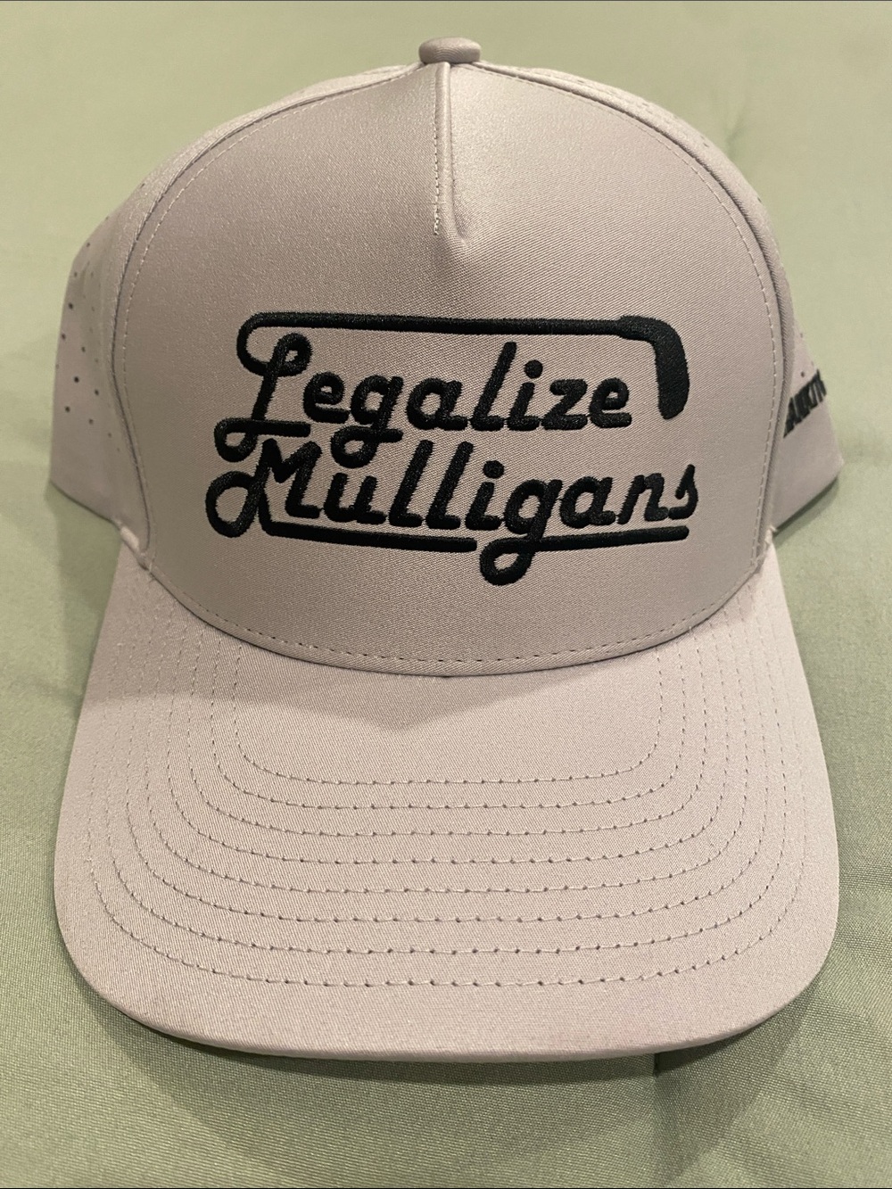 Legalize Mulligans Embroidered Trucker Hat - Light Gray
